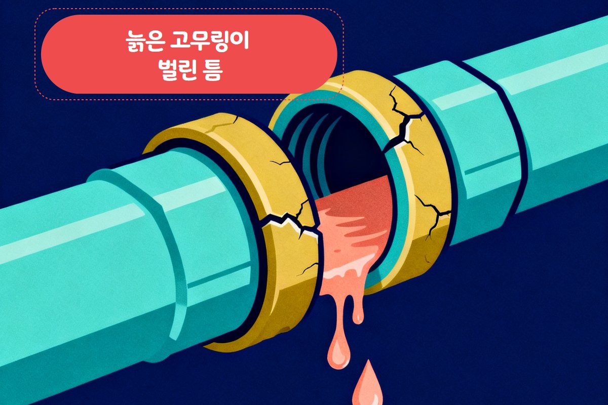 노후 배관 — 건물 구조 하자 예시 사진